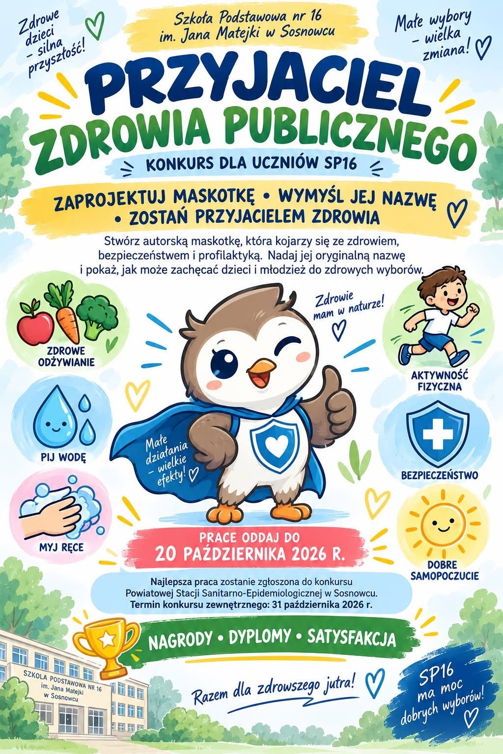 KONKURS - Zaprojektuj maskotkę PRZYJACIEL ZDROWIA PUBLICZNEGO