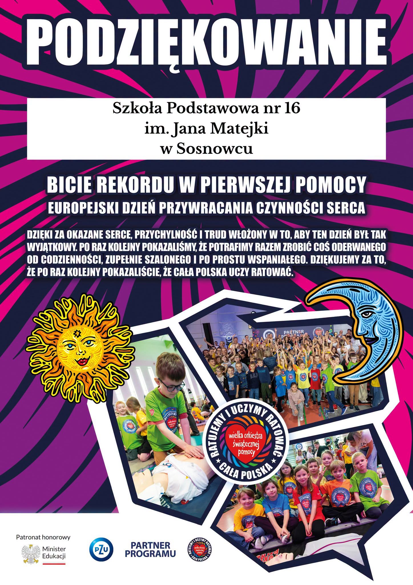 Bicie rekordu w&nbsp;pierwszej pomocy - podziękowanie