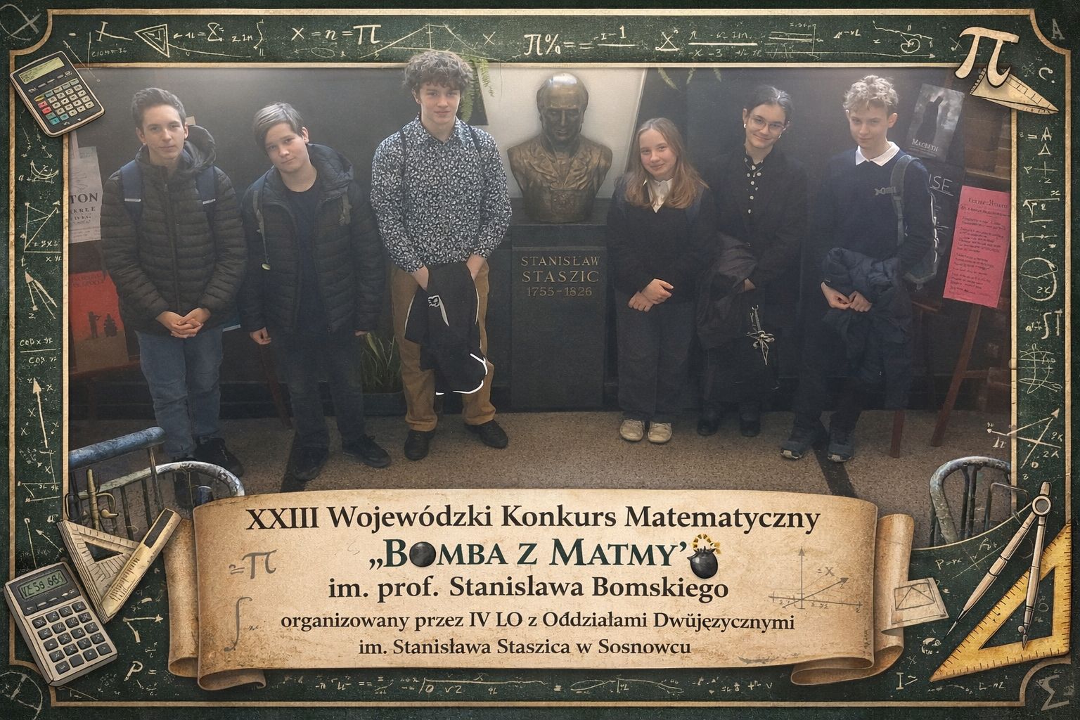 XXII Wojew&oacute;dzki Konkurs Matematyczny ???????? &bdquo;Bomba z&nbsp;Matmy&rdquo; ????????&zwj;???? im. prof. Stanisława Bomskiego