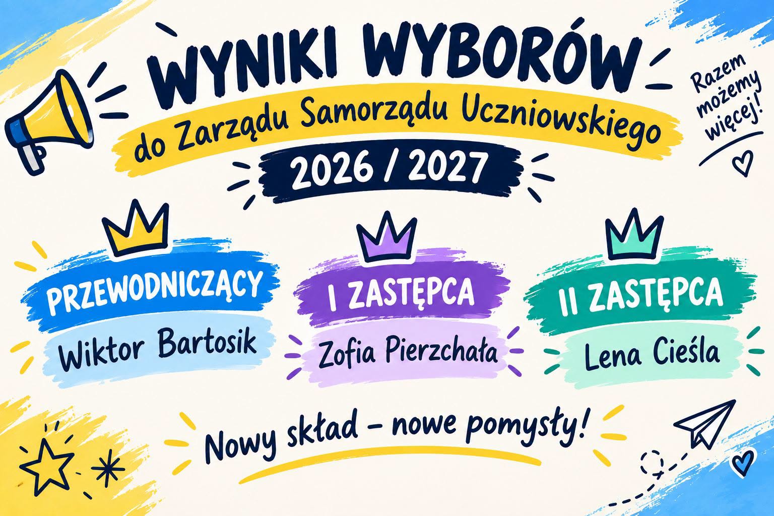 Nowy skład Samorządu Uczniowskiego 2026/2027