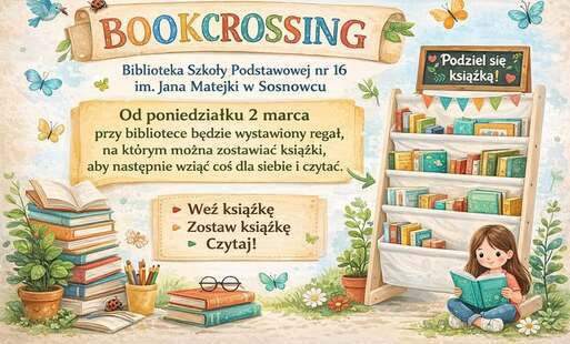 Zdjęcie do  BOOKCROSSING w SP 16 &ndash; książki w ruchu! 