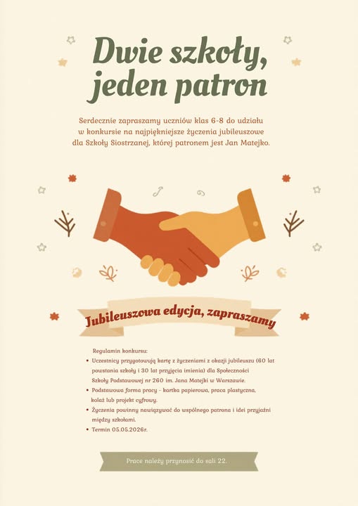 Zdjęcie do Dwie szkoły, jeden patron: życzenia jubileuszowe dla Szkoły Siostrzanej