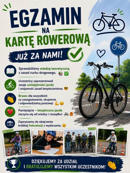 Zdjęcie do Egzamin na kartę rowerową za nami!