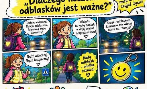 Zdjęcie do Konkurs - "Dlaczego noszenie odblask&oacute;w jest ważne?"