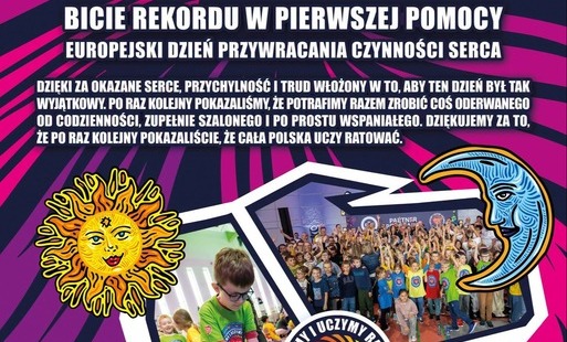 Zdjęcie do Bicie rekordu w pierwszej pomocy - podziękowanie